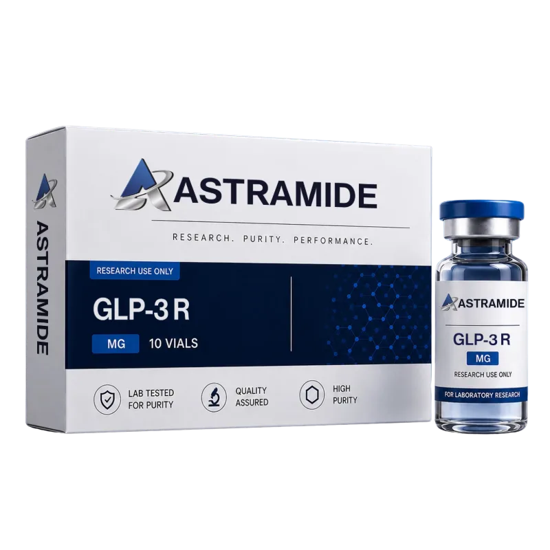 Astramide research vial and carton, labelled for research use only