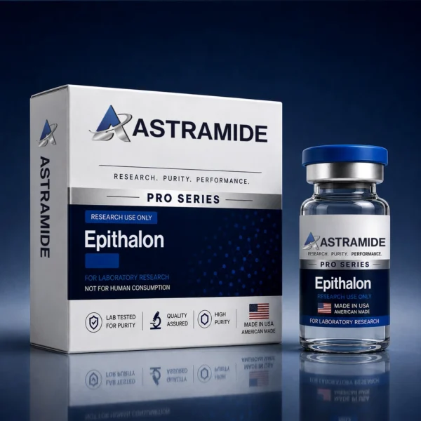 Epithalon Pro research peptide vial and box