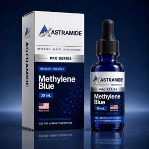 Methylene Blue Pro 10 mg/mL research solution, 30 mL bottle, lot tested at 99.88% HPLC purity